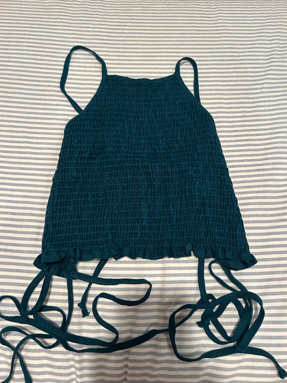 La Hearts Blue Halter Top - Picture 1 of 3